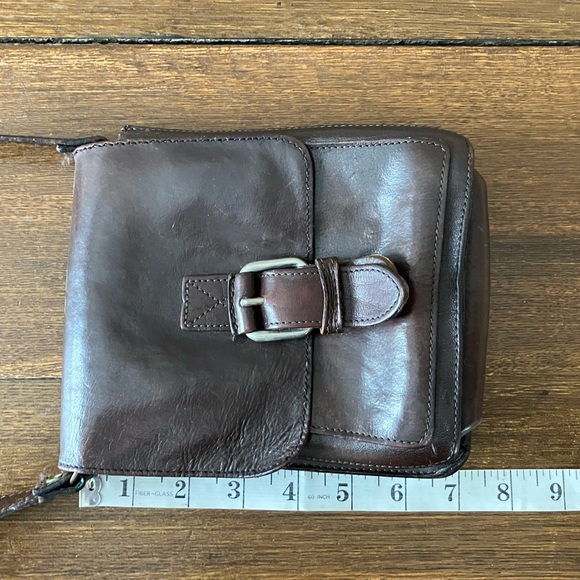 Vintage Aldo Small Brown Leather Crossbody Bag - Picture 9 of 11